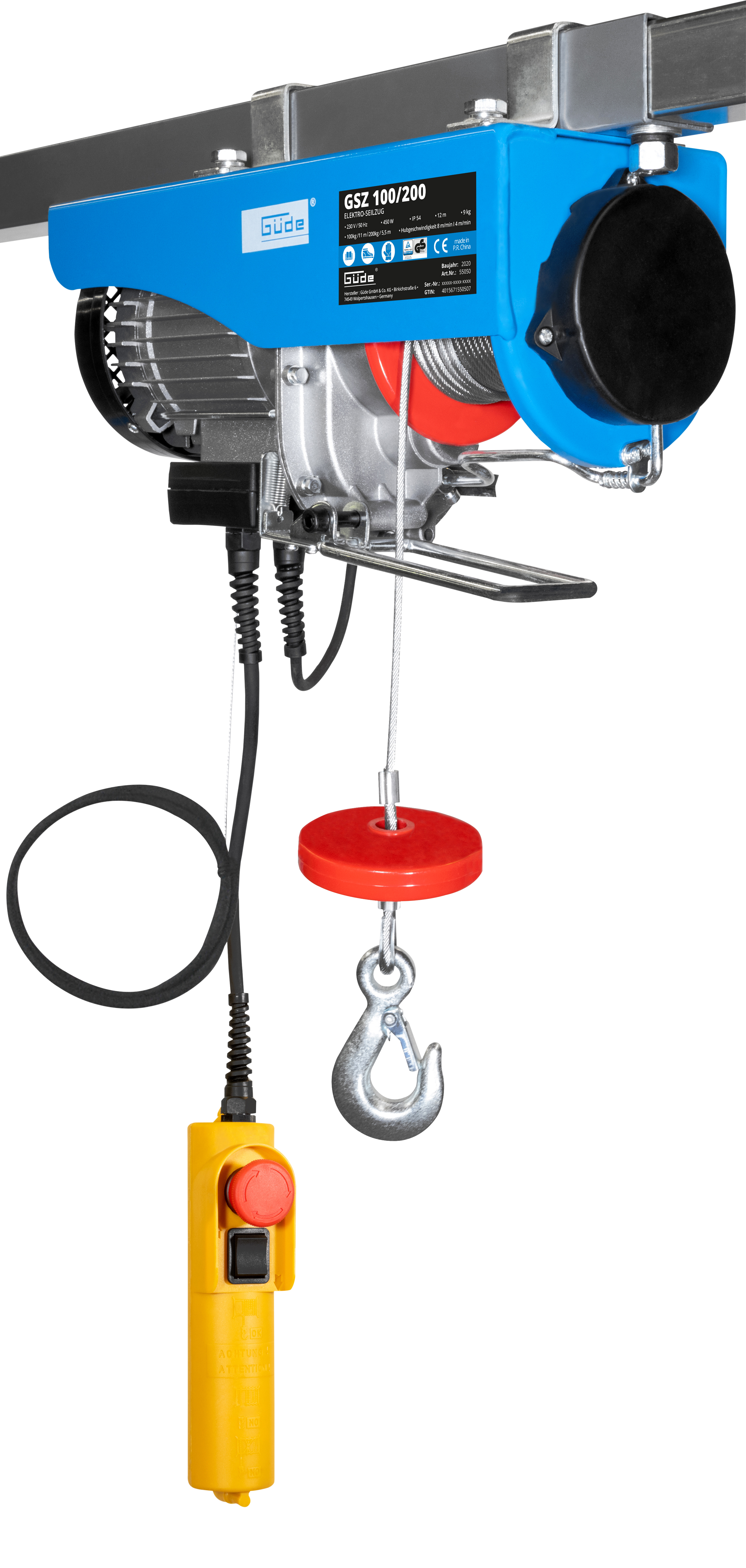 55050 Güde Elektro-Seilzug GSZ 100/200