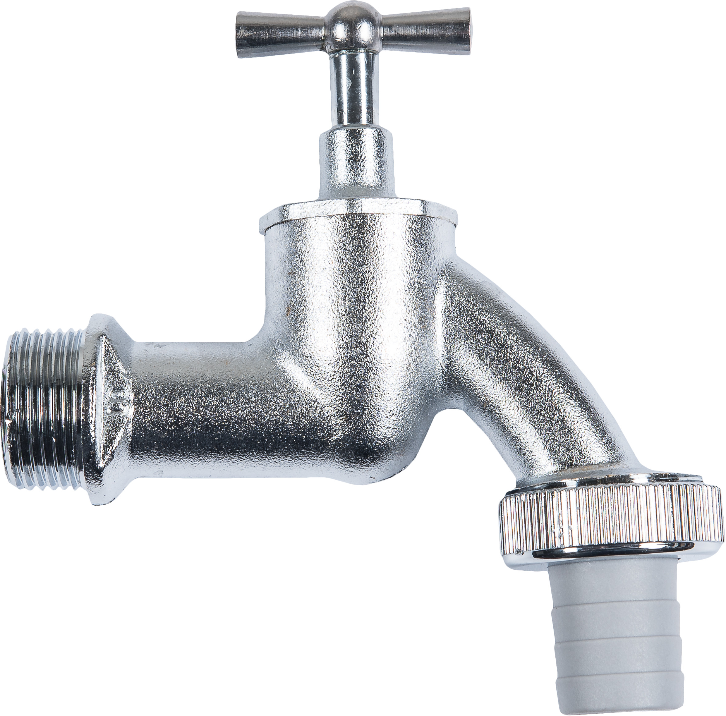 104639-pt1   AUSLAUFVENTIL 3/4  KNEBEL MATT-CHROM