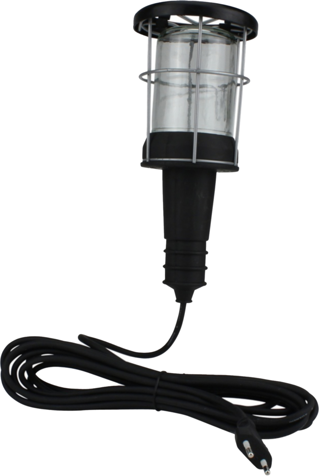 Unitec Hand-Leuchte gummiert Metallkorb 60W, schwarz Unitec Hand-Leuchte gummiert Metallkorb 60W, schwarz