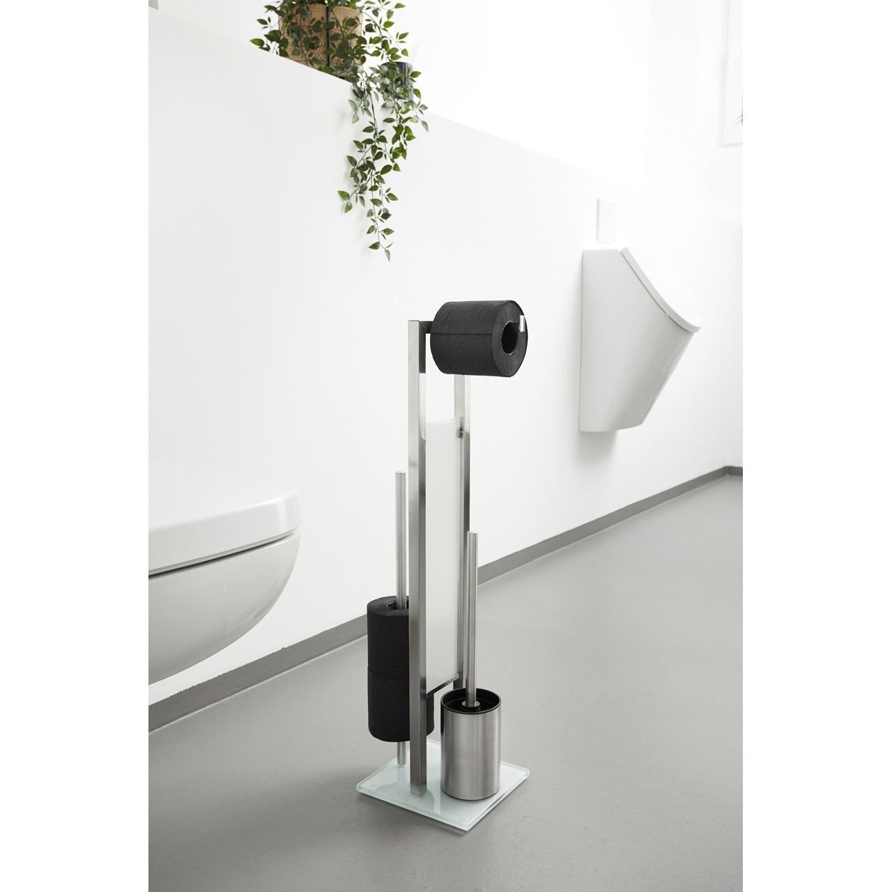 407436-Stand-WC-Garnitur-Rivalta-Edelstahl-matt_AMBI_02 WENKO EDELSTAHL STAND WC-GARNITUR RIVALT