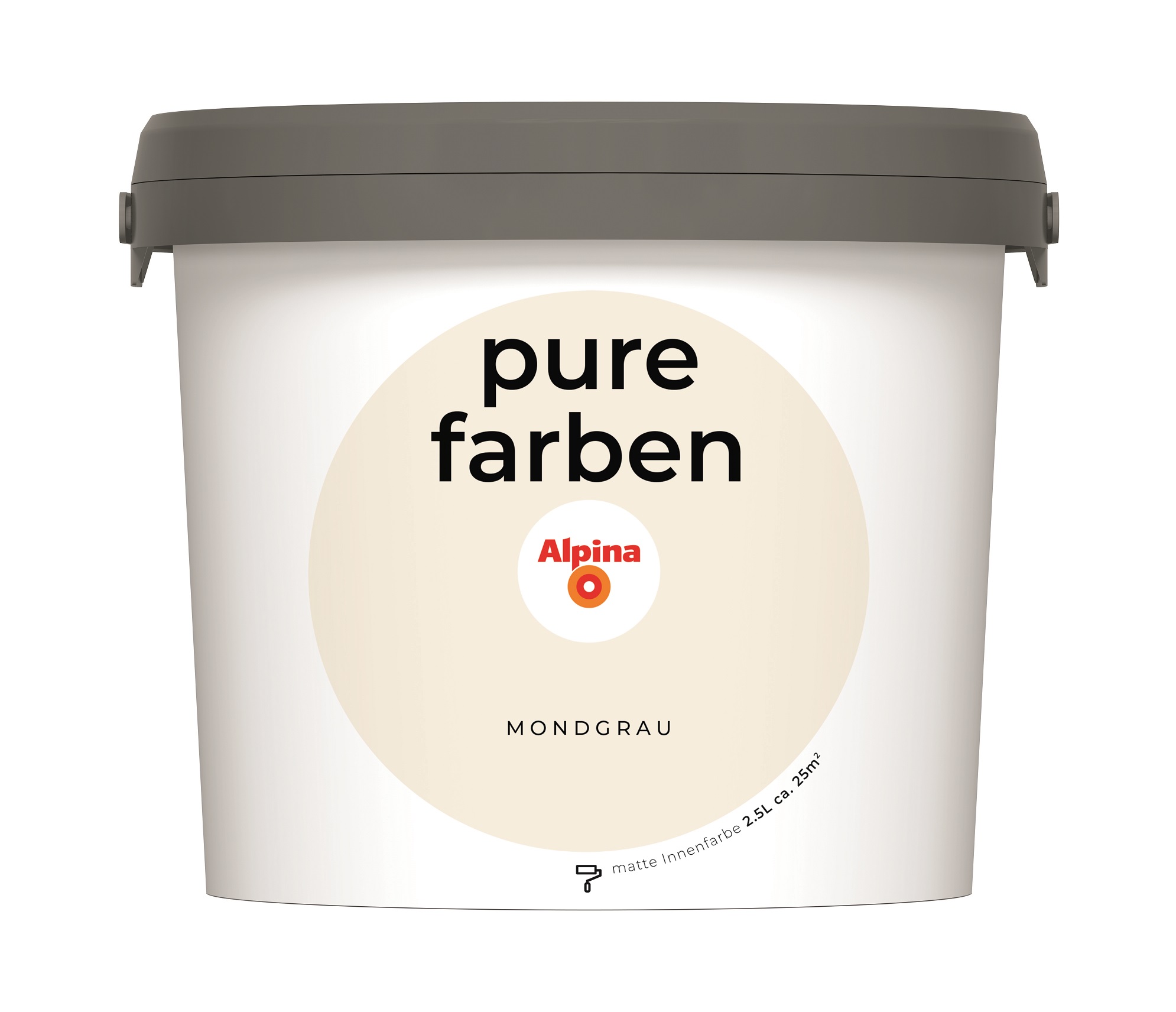 Alpina Pure Farben Mondgrau, 2,5 Liter