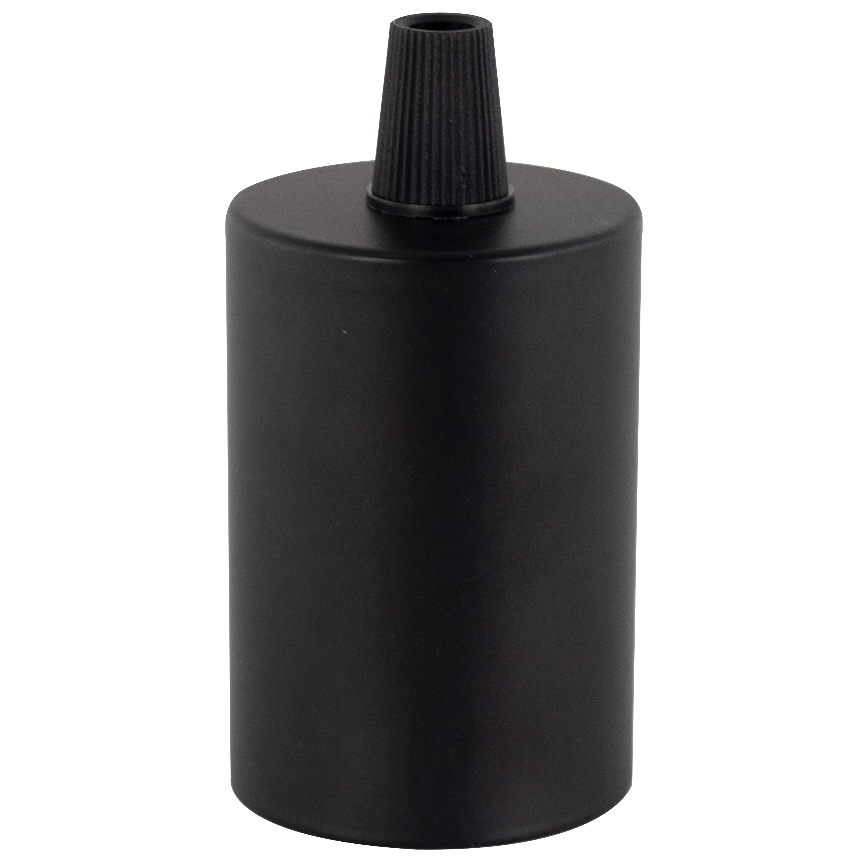 REV Leuchtenfassung Design Metall E27, Gewindebuchse M10x1, schwarz