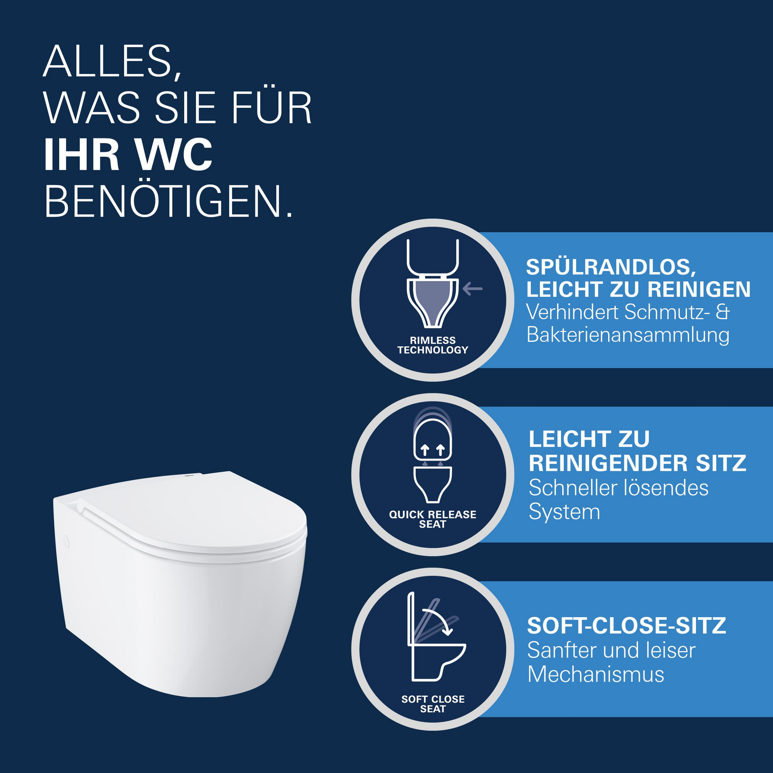 Grohe Start Round Ceramic Set Wand-Tiefspül-WC